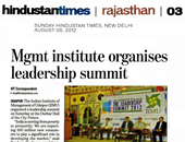 IIMU's Leadership Summit 2012 at Durbar Hall Sabhagaar in Hindustan Times